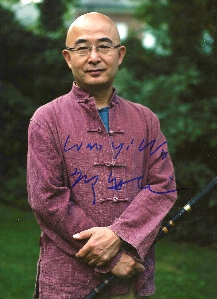 CHINESE AUTHOR POET MUSICIAN Liao Yiwu autograph, In-Person signed Photo Poster painting