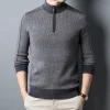 Men's Half Open Collar Zipper Knitwear