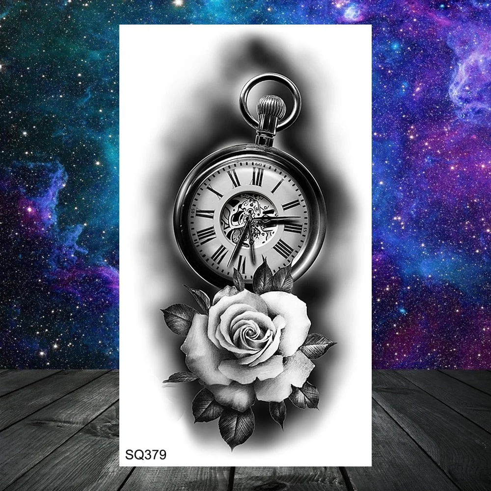 Small Skull Henna Feather Arrow Temporary Tattoos For Women Adult Kids Cross Scorpion Anchor Fake Tattoo Neck Arm Finger Tatoos