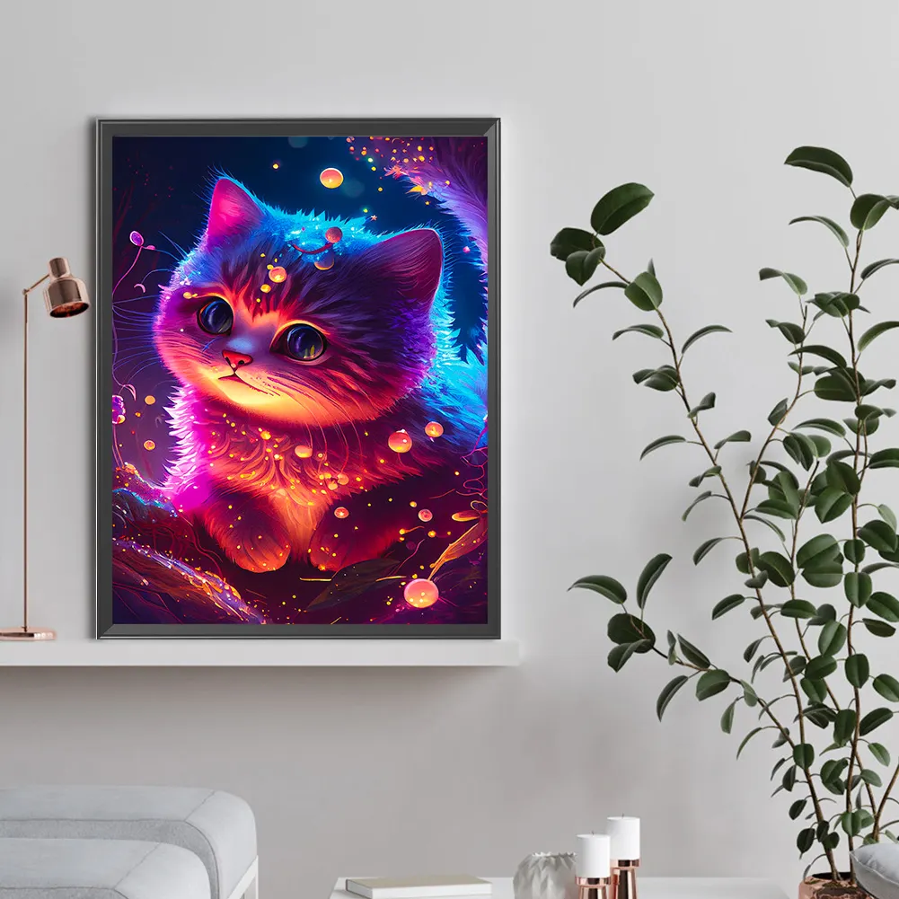 Diamond Painting - Full Round Drill - Cat(Canvas|30*40cm)