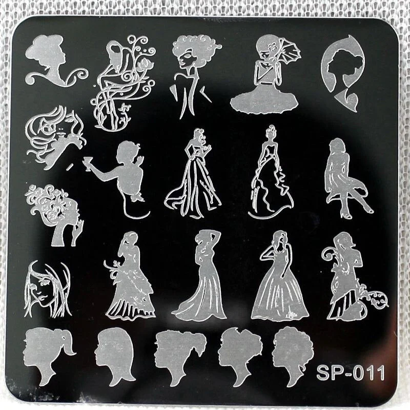 Nail Stamping Plates Cartoon Stamping Plate  SP Design Nail Art Image Plate Equipment Stamp Stamping Plates Manicure Template-Nail Inspo