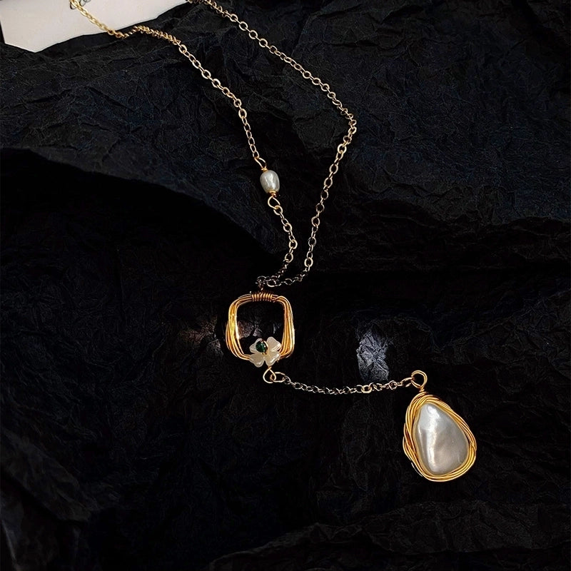 Elegant Sweet Flower Resin Copper Resin Pendant Necklace