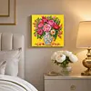 DIY Pre-Framed Flower Vase Button Art Canvas Kit