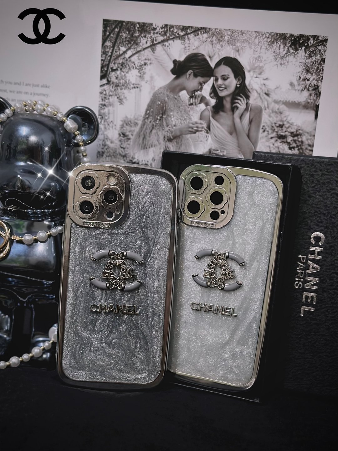Luxurious Chanel Electroplated Mobile iPhone Case Protective Cover
