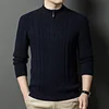 Thickened warm half-zip knitted bottoming sweater