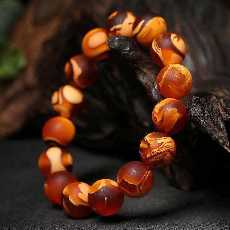 Natural Amber Bead Harmony Bracelet