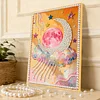 (30x40cm)DIY Pearl Painting Framed Fantasy Moon Handmade Pearl Material Art Kit Living Room Decor
