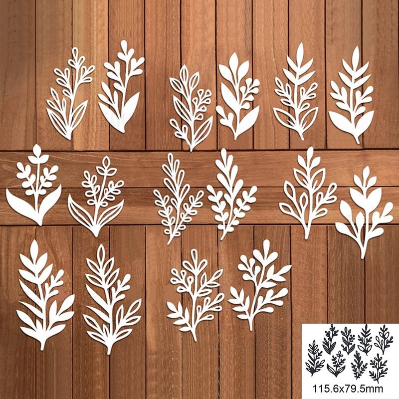 8pcs Leaves Metal Cutting Dies For DIY Scrapbook Cutting Die Paper Cards Embossed Decorative Craft Die Cut New Arrival