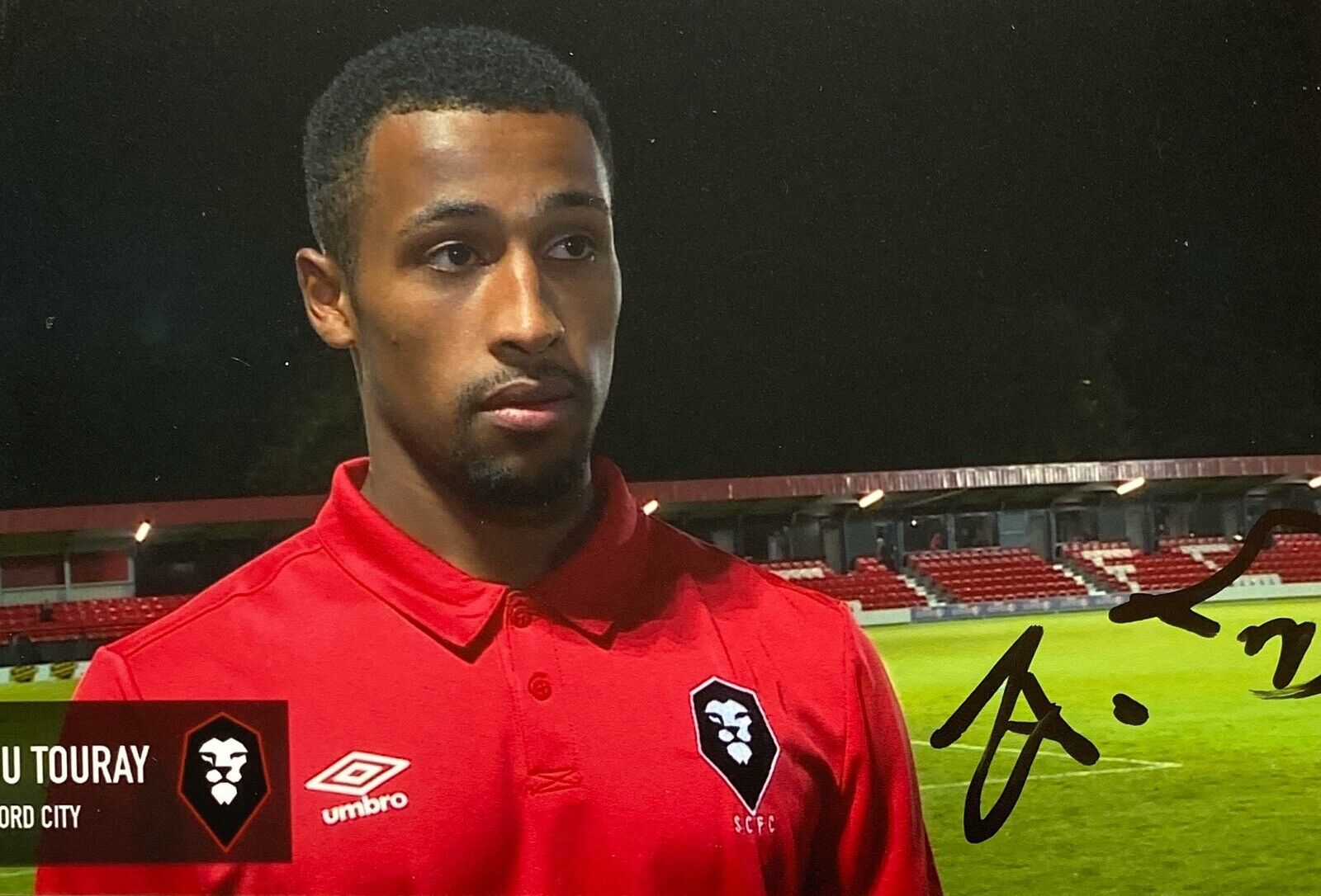 Ibou Touray Genuine Hand Signed 6X4 Photo Poster painting - Salford City 3