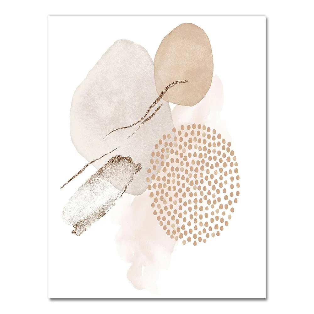 Trendy Modern Abstract Pink Beige Color Geometry Canvas Painting Poster Print Wall Art Picture Bedroom Living Room Home Decor