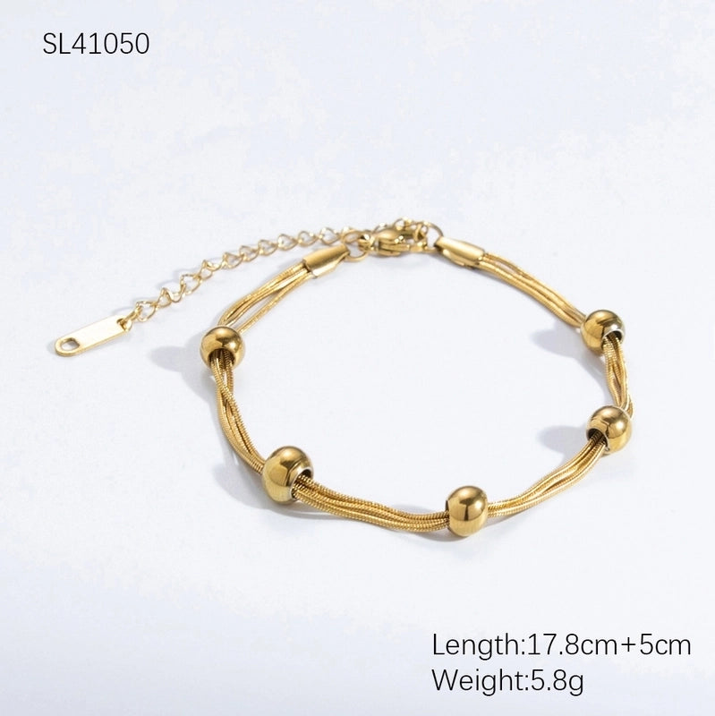 Elegant Lady Streetwear Geometric 304 Stainless Steel Stainless Steel Bracelets In Bulk