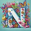 Butterfly Flower N 5D Partial Drill DIY Diamond Painting Kit 30*30cm