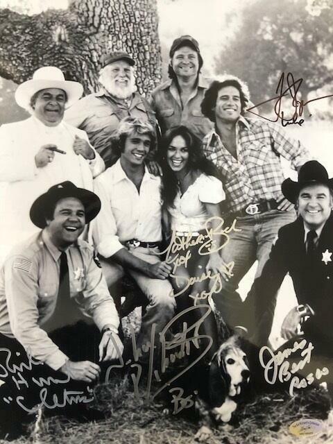 Dukes of Hazzard Cast of 5 Original Autographed 11X14 Photo Poster painting #2 w/Ed Richard COA