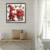 Diamond Painting-DIY Full Round Drill Red Rose Gnome(40*40 CM)