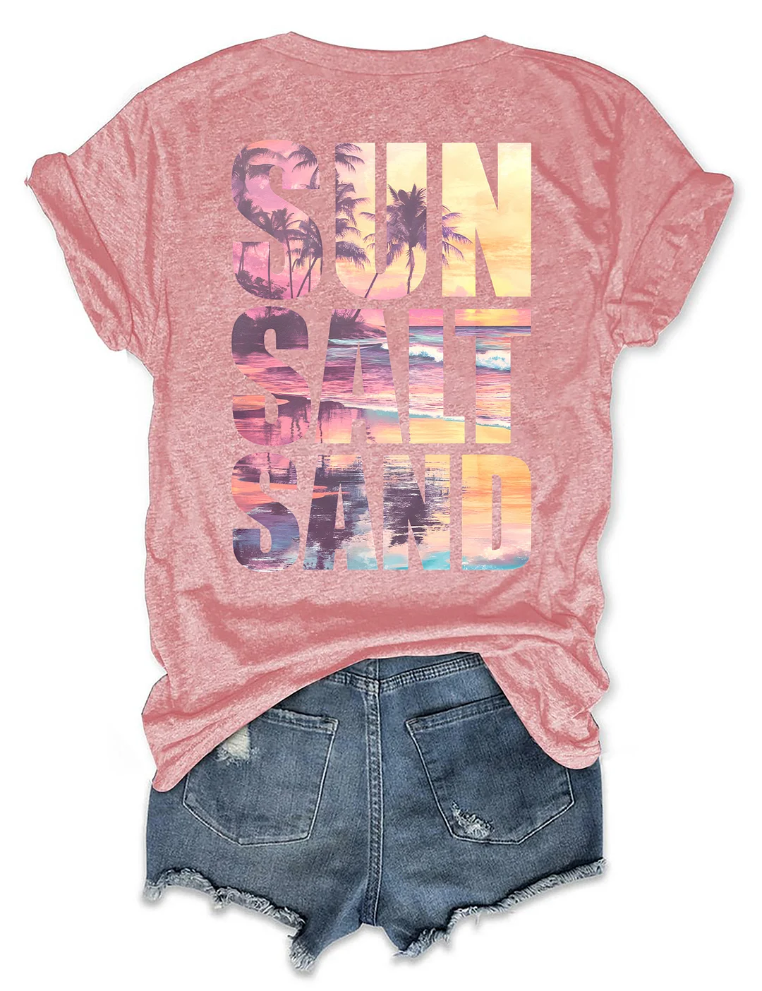 Retro Summer Sun Salt Sand T-shirt