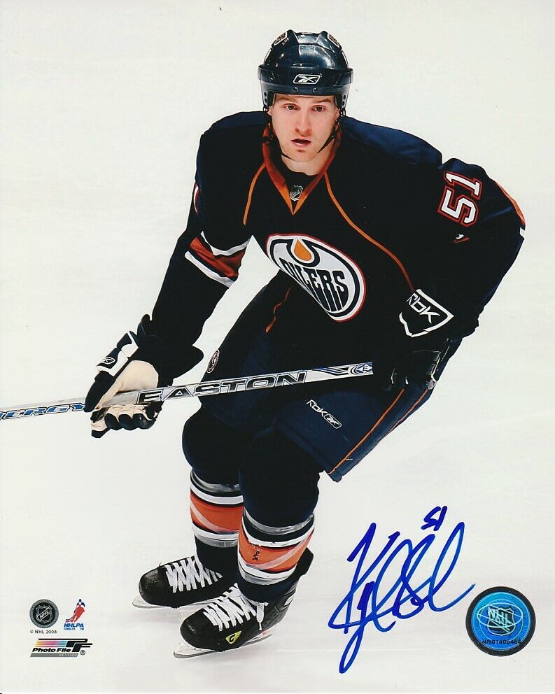 KYLE BRODZIAK SIGNED EDMONTON OILERS 8x10 Photo Poster painting! Autograph PROOF!