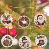 6pcs/set DIY Diamond Special Shape Pearl Art Hanging Wooden Christmas Tree Ornament Kit
