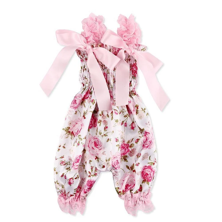  Rose Muster Romper Kleidung Set für 20"-23" Reborn Neugeborene Babypuppe - RSDP-Rebornbabypuppen-Rebornbabypuppen.de