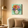 Framed White Vase -  DIY Button Art Painting Kit for Creativity DIY Pearl Dot Crafts for Gift Home Wall Decor 30*30CM