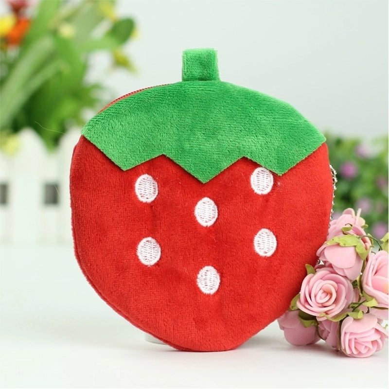 Kid’s Fruit Plush Zipper Coin Purses