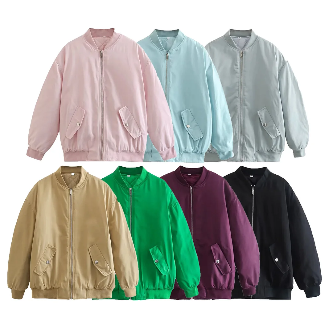 Nigikala Nigikala Women's Clothing 2025 Winter Baseball Suit Loose Jacket Cotton Coat A19518