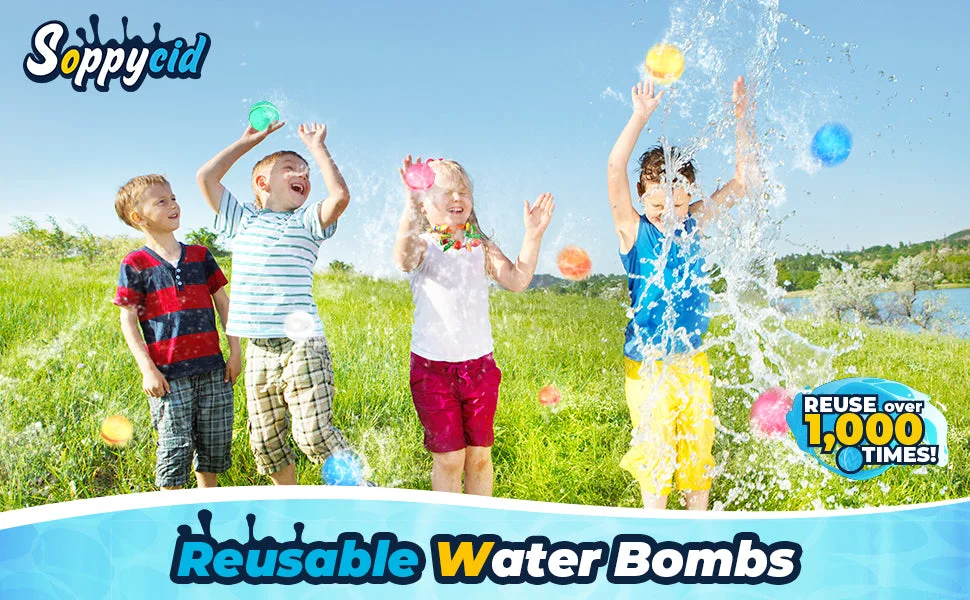 Reusable Water Balloons (Classic Transparent) 18/16/12/8/4 pcs