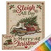 Holiday DIY 11CT 3 Strand Stamped Cross Stitch Kit for Adults 40x50cm
