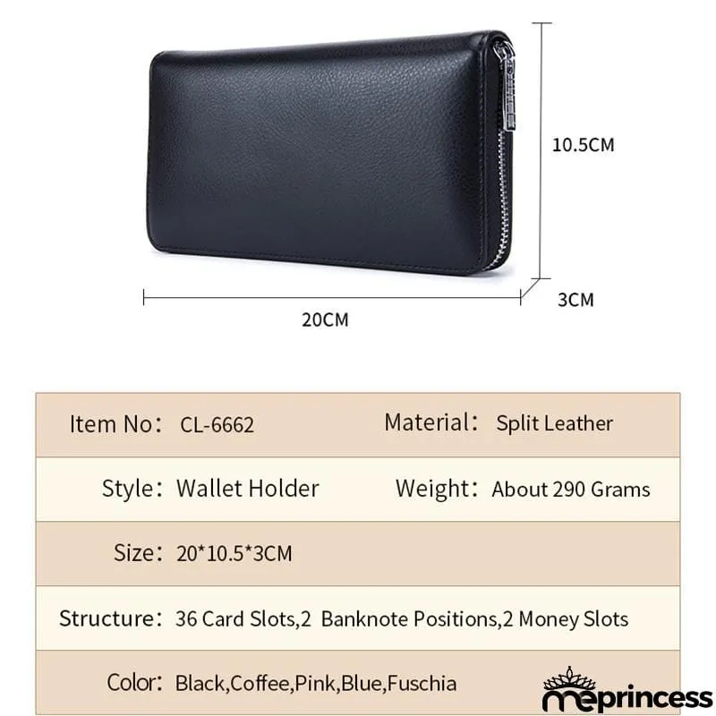 Unisex Multiple Compartment RFID Technology Anti-Scanning Card Slot Currency Wallet