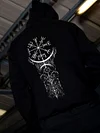 Viking Rune Print Hoodie by Inlyline