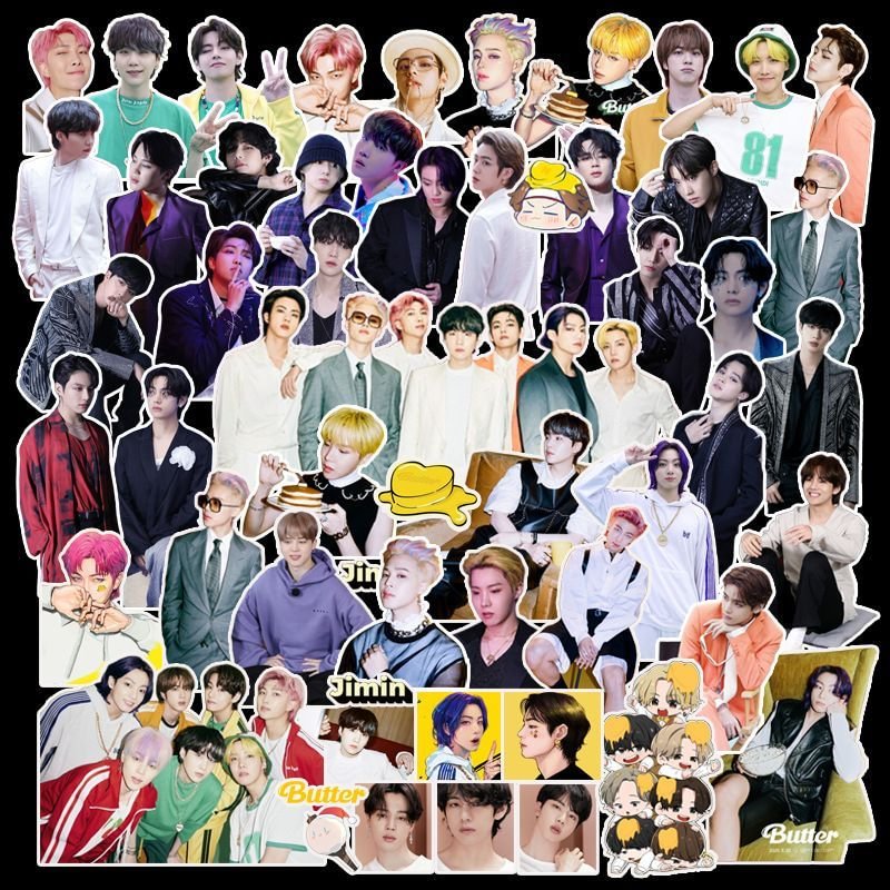 방탄소년단 100 Sheets Butter Member Stickers