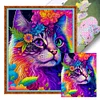 Color Cat - 11CT Stamped Cross Stitch 40*50cm/15.75*19.69in