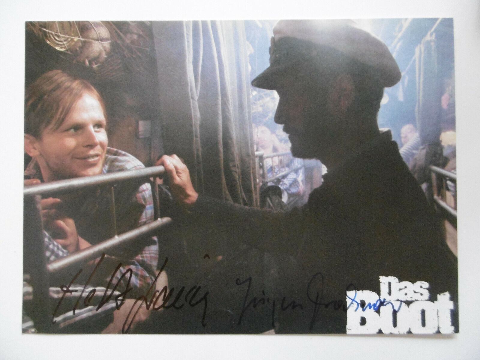 Jürgen Prochnow & H. Gr?nemeyer signed 8x12 inch cinema-picture The Boat