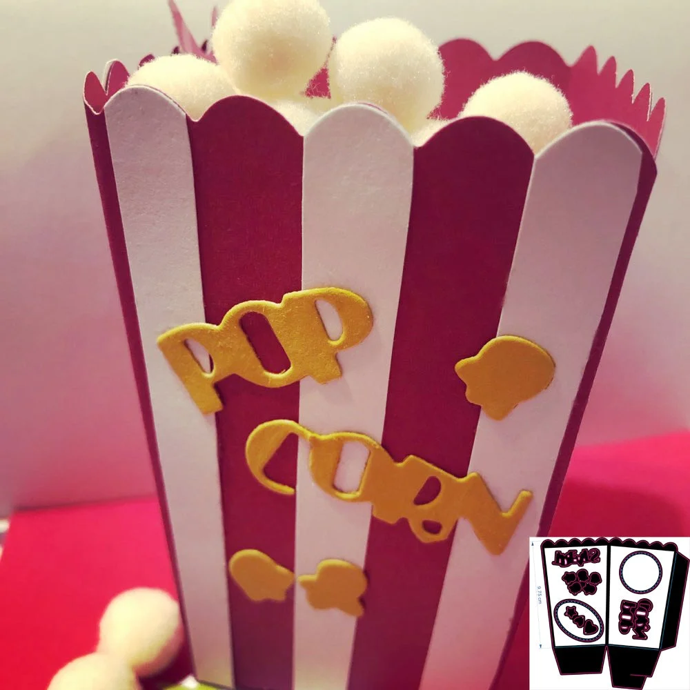 New Beautiful Popcorn box Cutting Dies Stencils for DIY Scrapbooking  photo album Decorative Embossing DIY Paper Cards