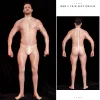Mens Sexy Jumpsuit Oil Shiny Glossy Body Sculpting Underwear High Elastic Silky Open Zipper Pantyhose Transparent Bodystockings