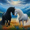 Two Horses-11CT Stamped Cross Stitch 45*45cm/17.72*17.72in tapestrymarket