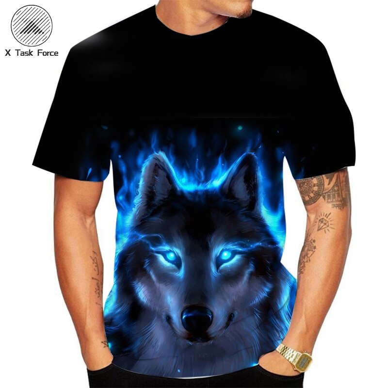 

Wolf - 3D Printed Men T Shirt, Xxl, 501 Original