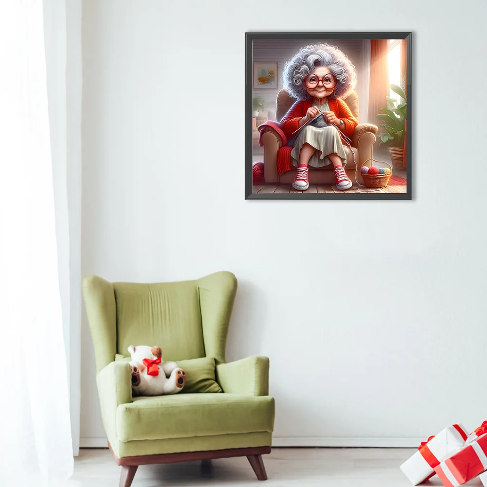 Diamond Painting - Full Round Drill - Grandma(Canvas|40*40cm)