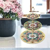 3 Tier Mandala Diamond Painting Cupcake Stand Diamond Art Tiered Serving Tray