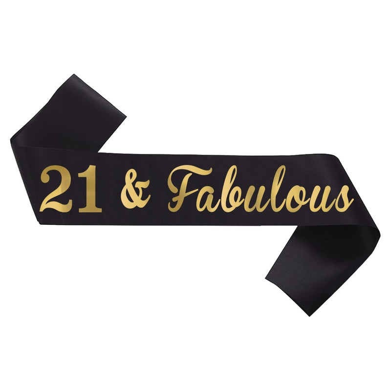 Hot Sale Champagne Birthday Shoulder Strap Crown Set 16 18 21 30 40 50 60 70 80 Headband