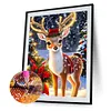 Christmas Deer-Full Round Diamond Painting 30*40CM