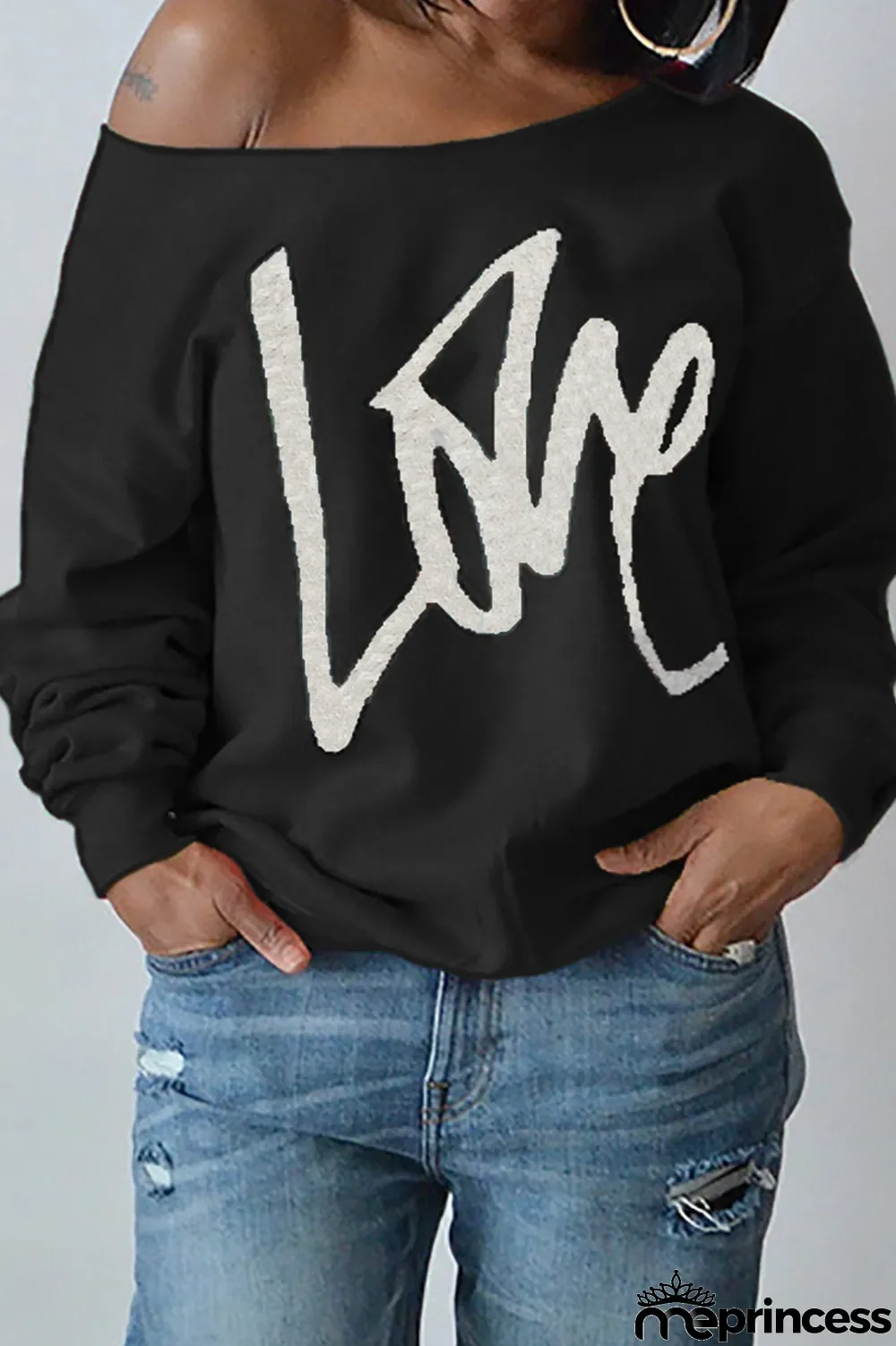 Purplish Red Fashion Casual Letter Print Basic Oblique Collar Tops