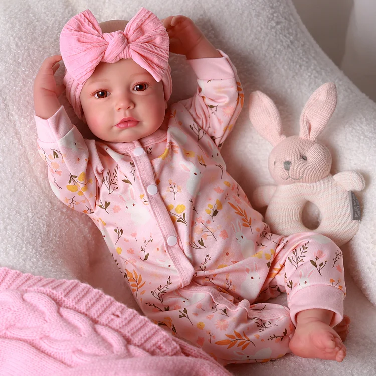 Babeside Quiet Reborn Baby Carina 20" Little Infant Girl Best Gift for Kids