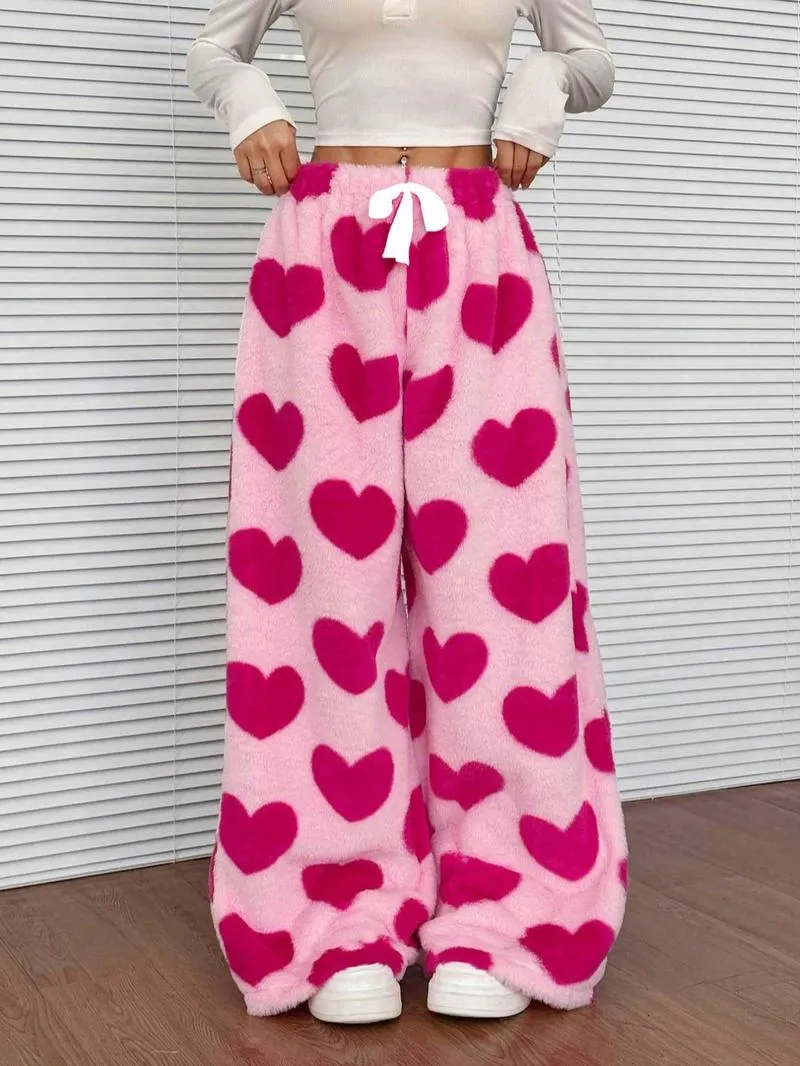 Winter New Vintage Plaid Elastic Straight Loose Thick Warm Casual Pants, Comfortable and Stylish for Cold Weather Wear