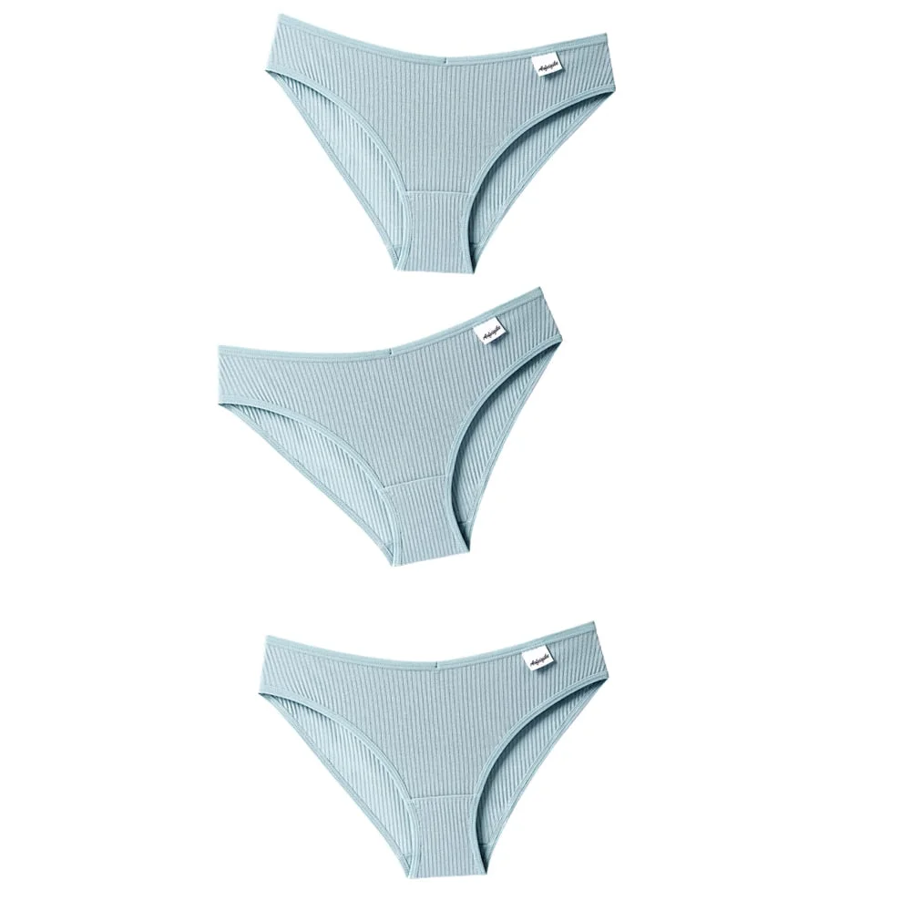 3Pcs Women's Panties Cotton Underwear Seamless Sexy V Waist Briefs Girl Low-Rise Soft Panty Women Underpants Female Lingerie New