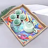 DIY Diamond Painting Wooden Tray Food Tray with Handle Living Room Decoration Wooden Tray Kit