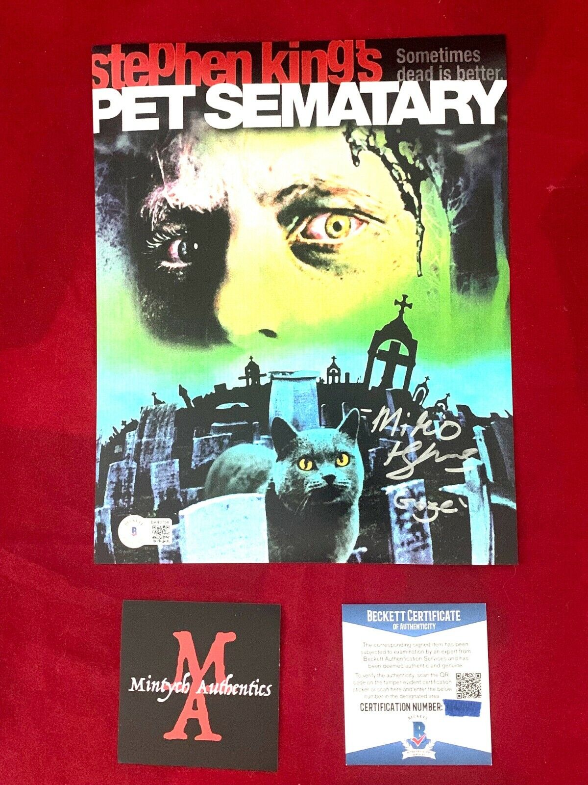 MIKO HUGHES AUTOGRAPHED SIGNED 8x10 Photo Poster painting! PET SEMATARY! GAGE! BECKETT COA!