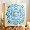 DIY Pearl Painting Blue Mandala for Home Decor with Frame(30*30cm)
