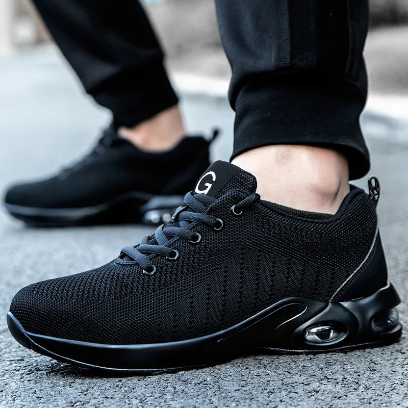 Safety Shoes Men Steel Toe Indestructible Shoes Anti-puncture Work Sneakers Breathable Safety Work Boots Male Zapatos De Hombre