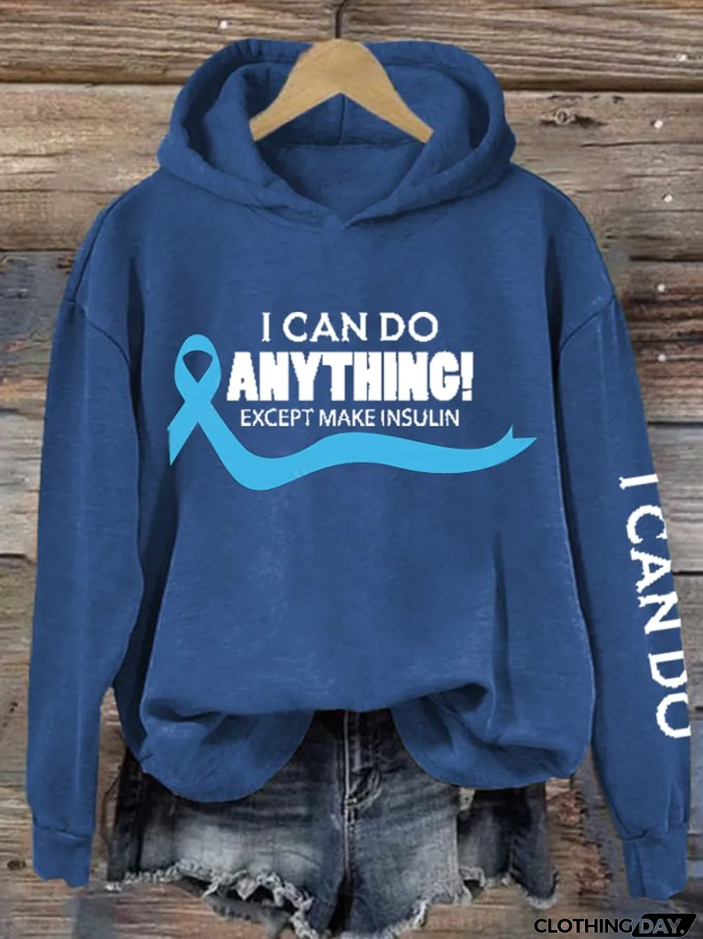 Women's I Can Do Anything Except Make Insulin Print Hoodie Long Sleeve Sweatshirt