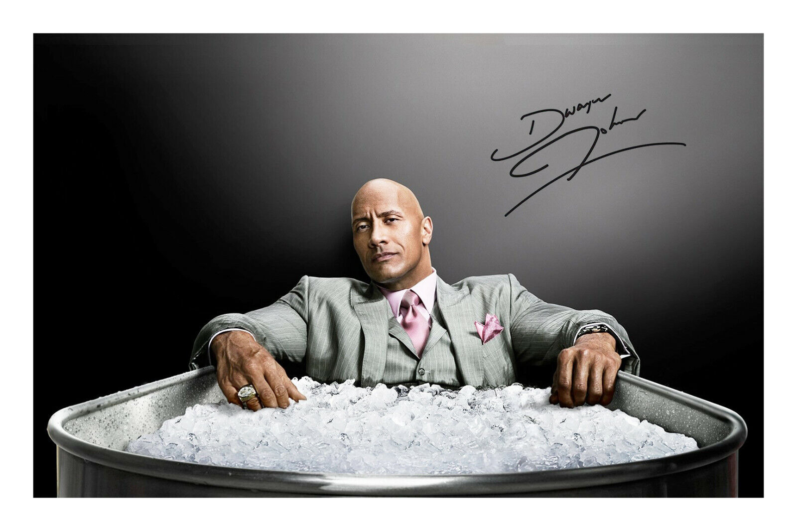 Dwayne Johnson Signed A4 Autograph Photo Poster painting Print Ballers